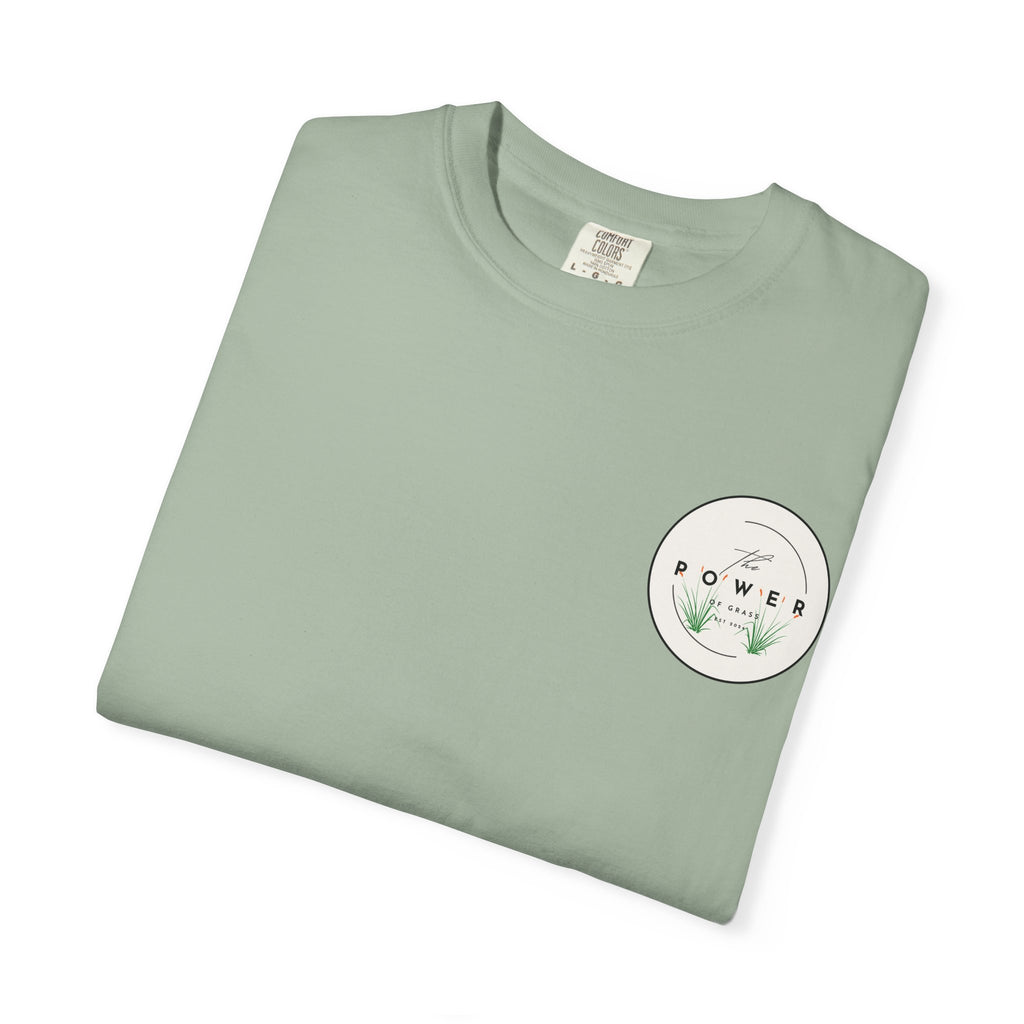 Power of Grass Tee — Left Chest, Garment-Dyed Heavyweight