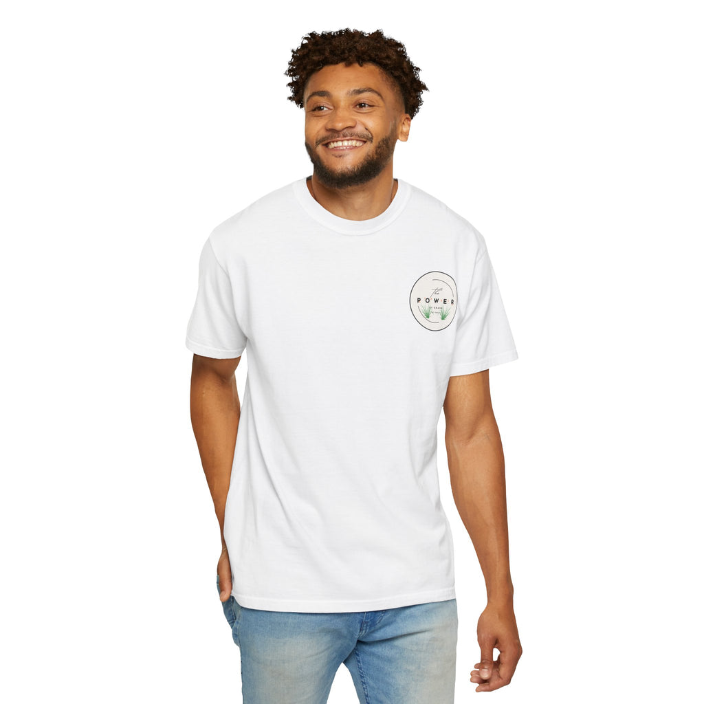 Power of Grass Tee — Left Chest, Garment-Dyed Heavyweight