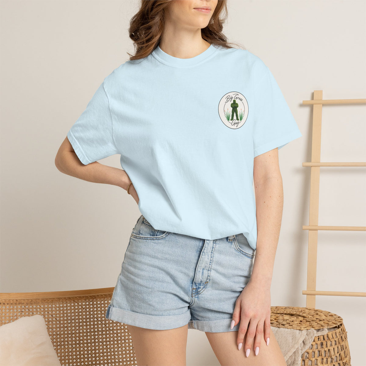 Big Grass Guy Tee — Left Chest Crest