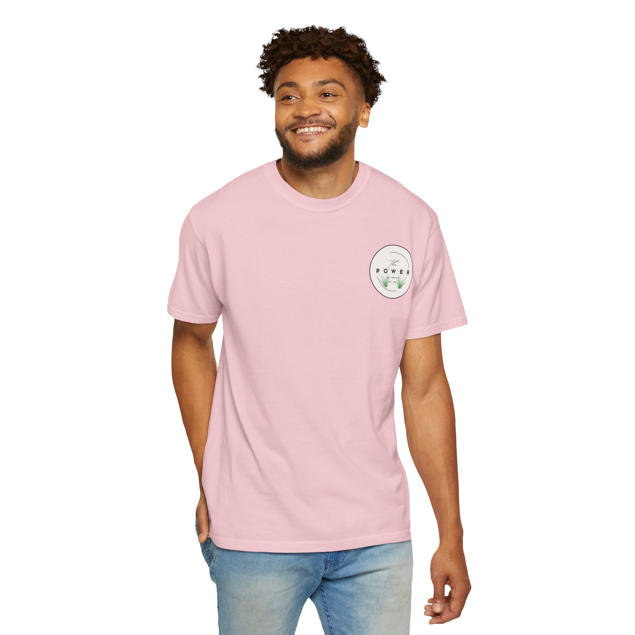 Power of Grass Tee — Left Chest, Garment-Dyed Heavyweight