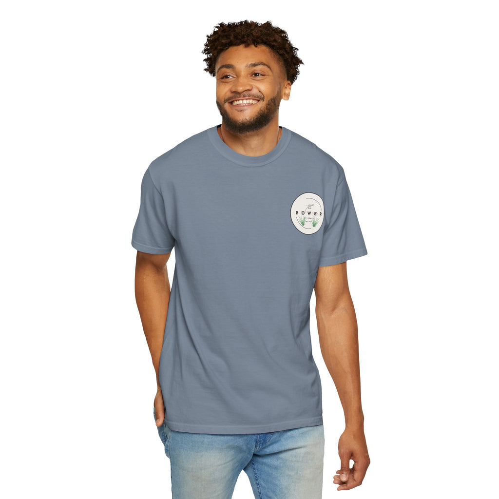 Power of Grass Tee — Left Chest, Garment-Dyed Heavyweight