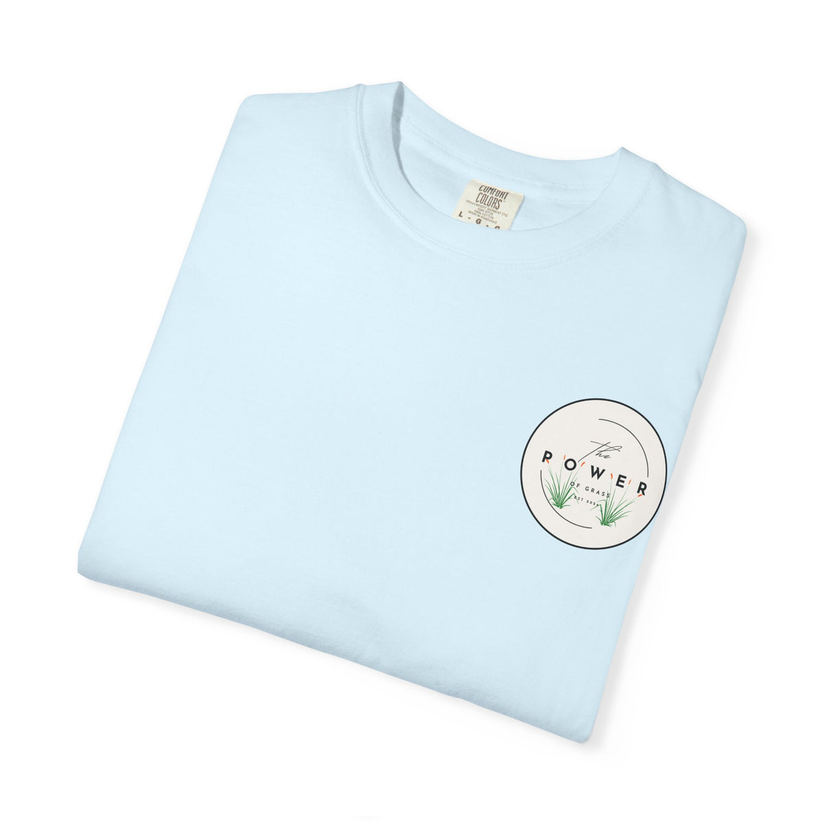 Power of Grass Tee — Left Chest, Garment-Dyed Heavyweight