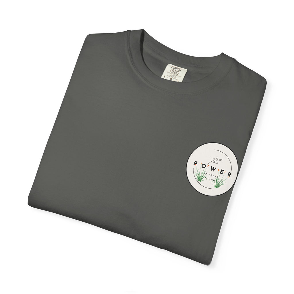 Power of Grass Tee — Left Chest, Garment-Dyed Heavyweight