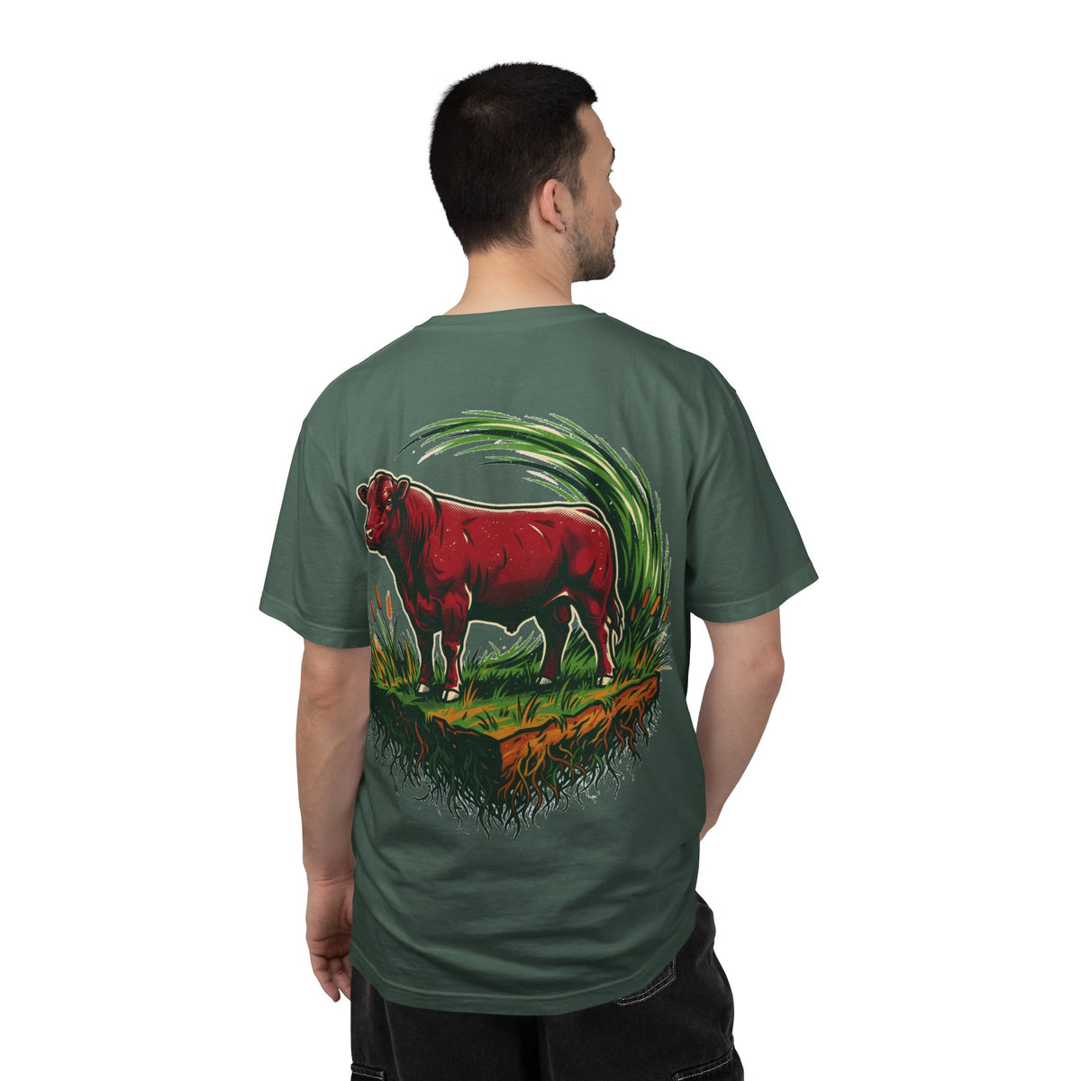 Power of Grass Tee — Back Print, Garment-Dyed Heavyweight