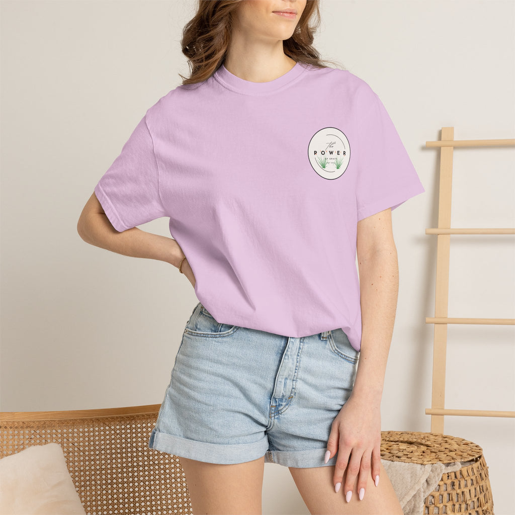 Power of Grass Tee — Left Chest, Garment-Dyed Heavyweight