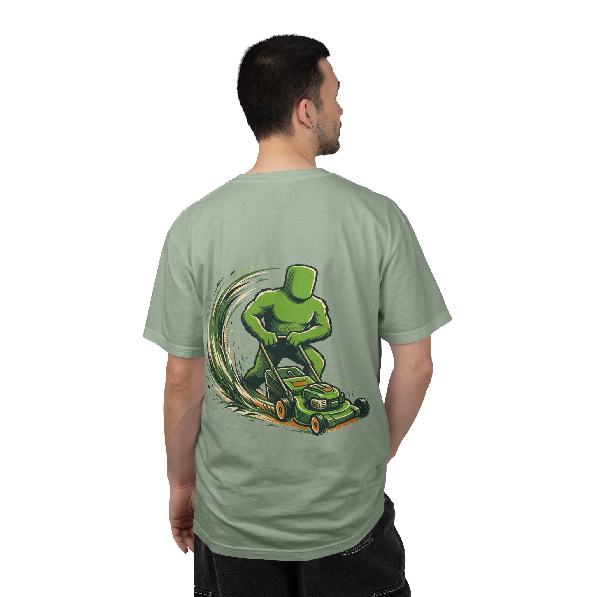 Big Grass Guy Tee — Back Print, Garment-Dyed Heavyweight