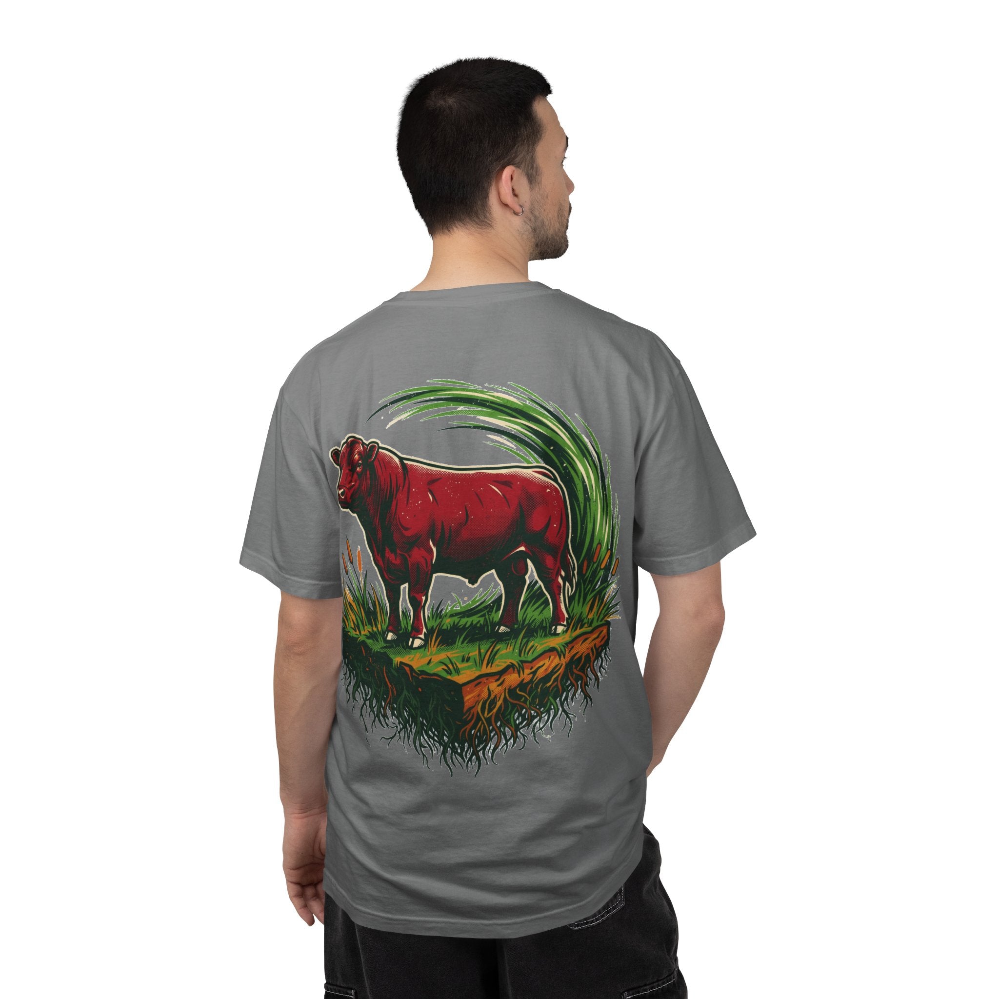 Power of Grass Tee — Back Print, Garment-Dyed Heavyweight