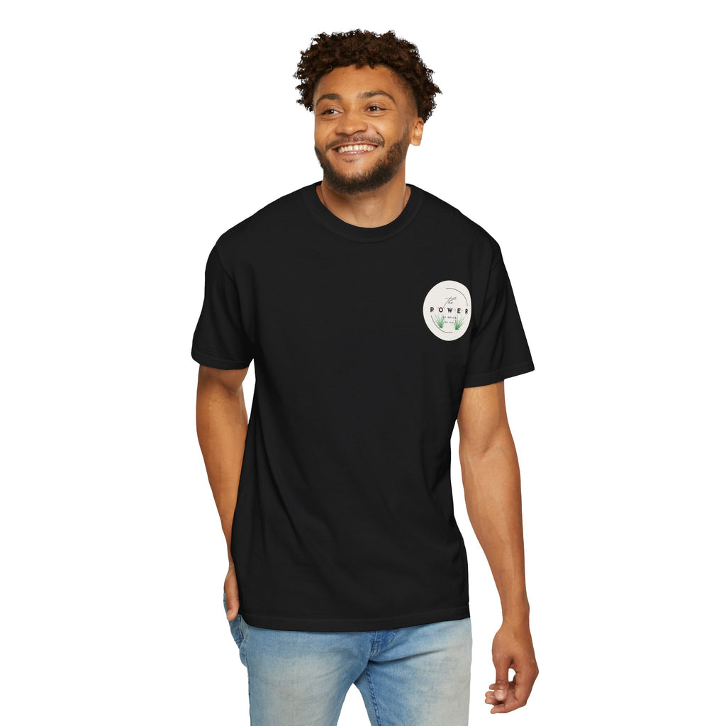 Power of Grass Tee — Left Chest, Garment-Dyed Heavyweight