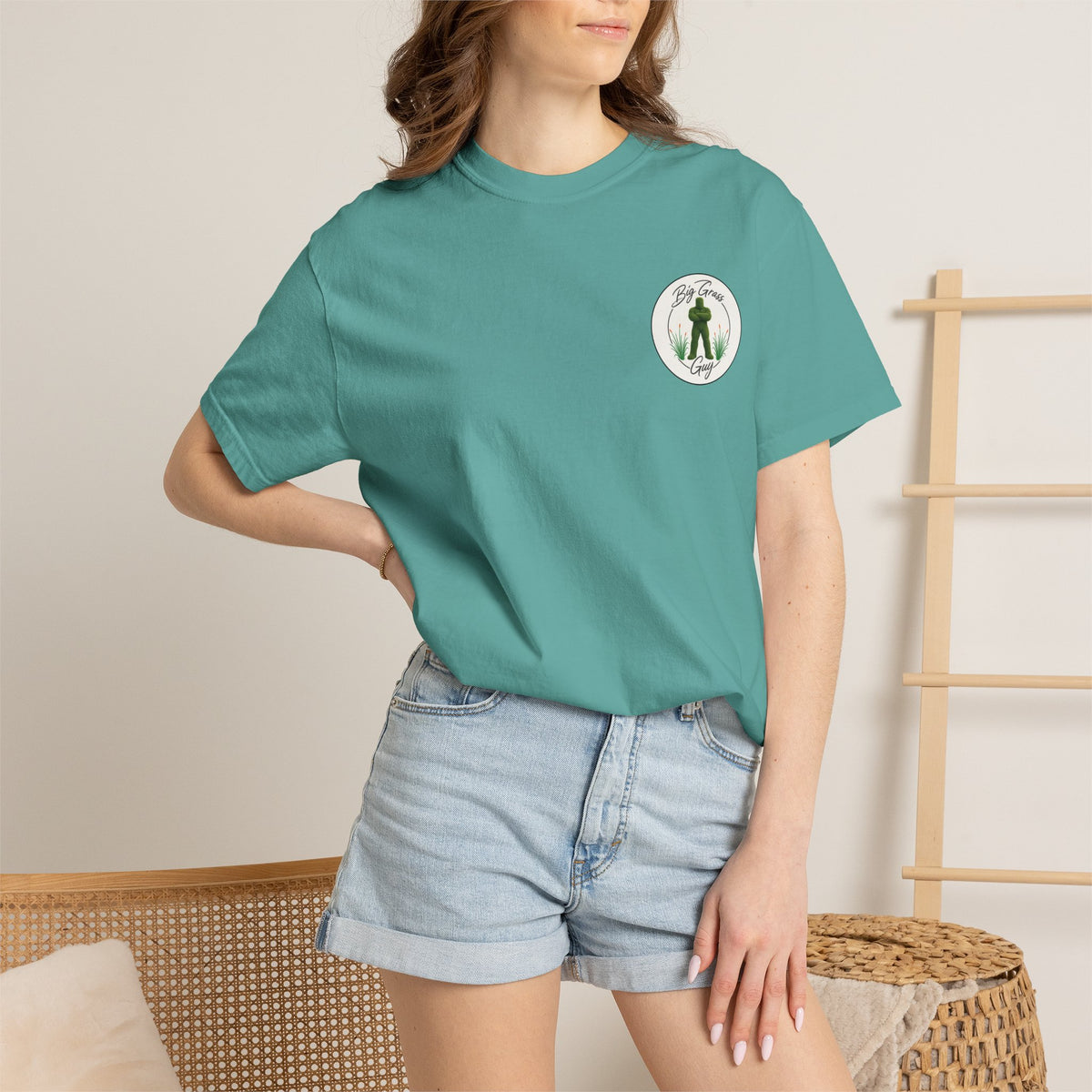 Big Grass Guy Tee — Left Chest Crest