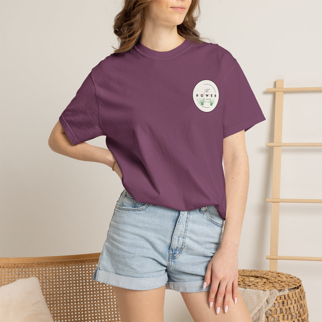 Power of Grass Tee — Left Chest, Garment-Dyed Heavyweight