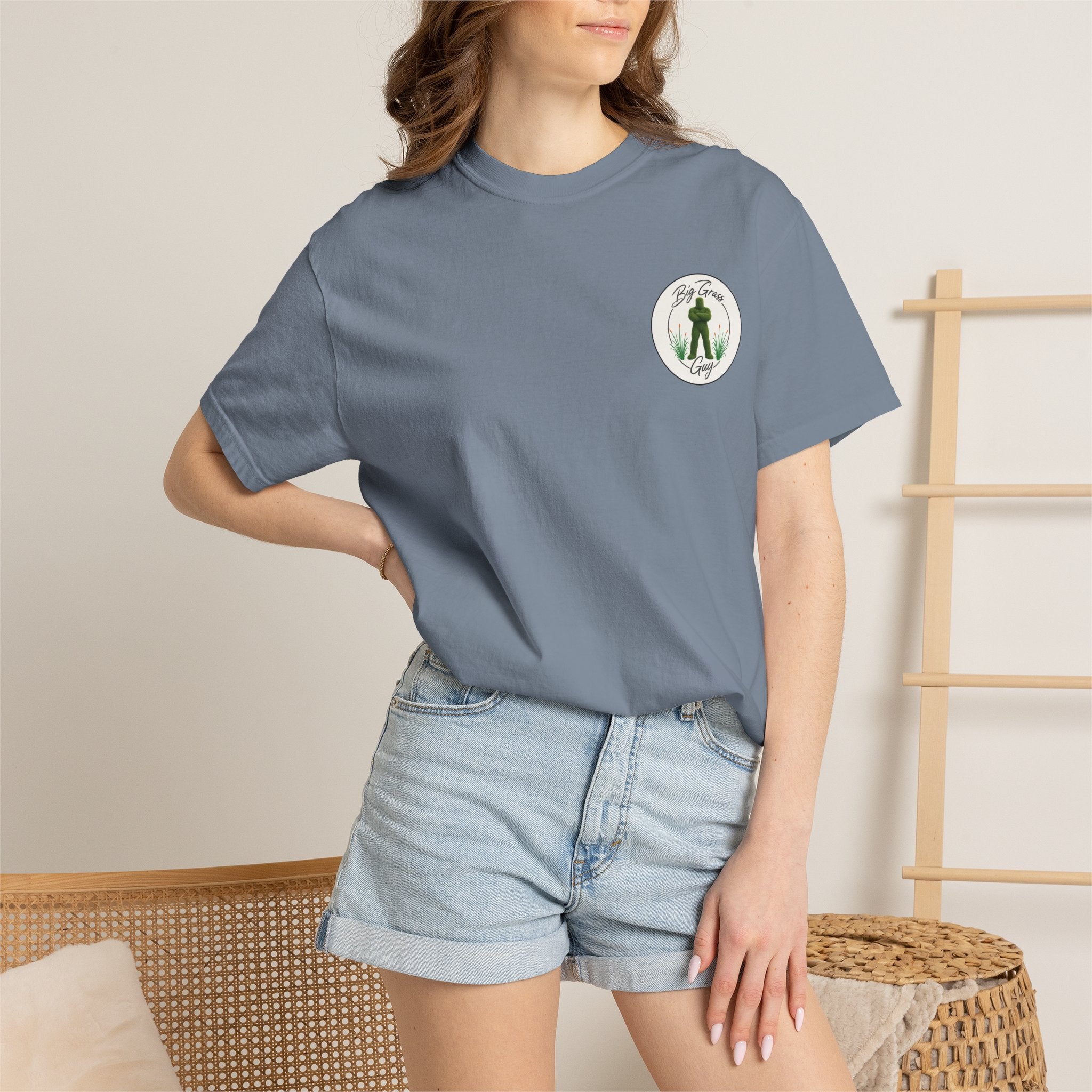 Big Grass Guy Tee — Left Chest Crest