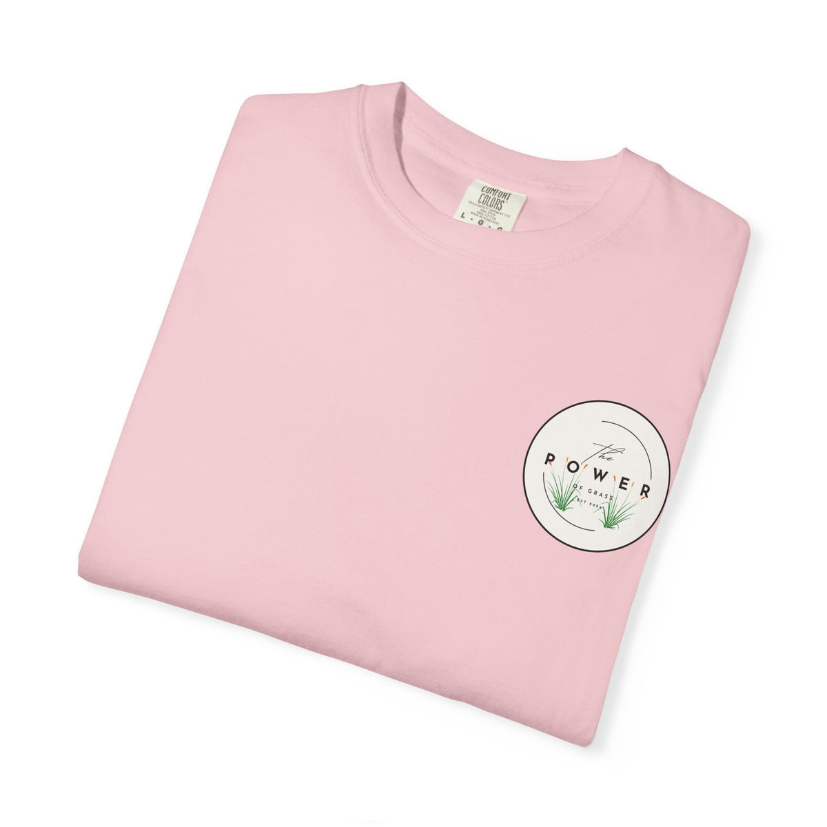 Power of Grass Tee — Left Chest, Garment-Dyed Heavyweight