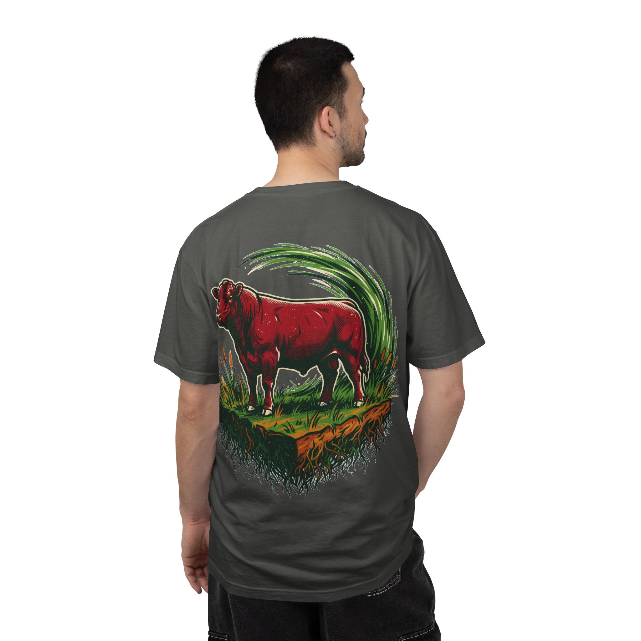 Power of Grass Tee — Back Print, Garment-Dyed Heavyweight