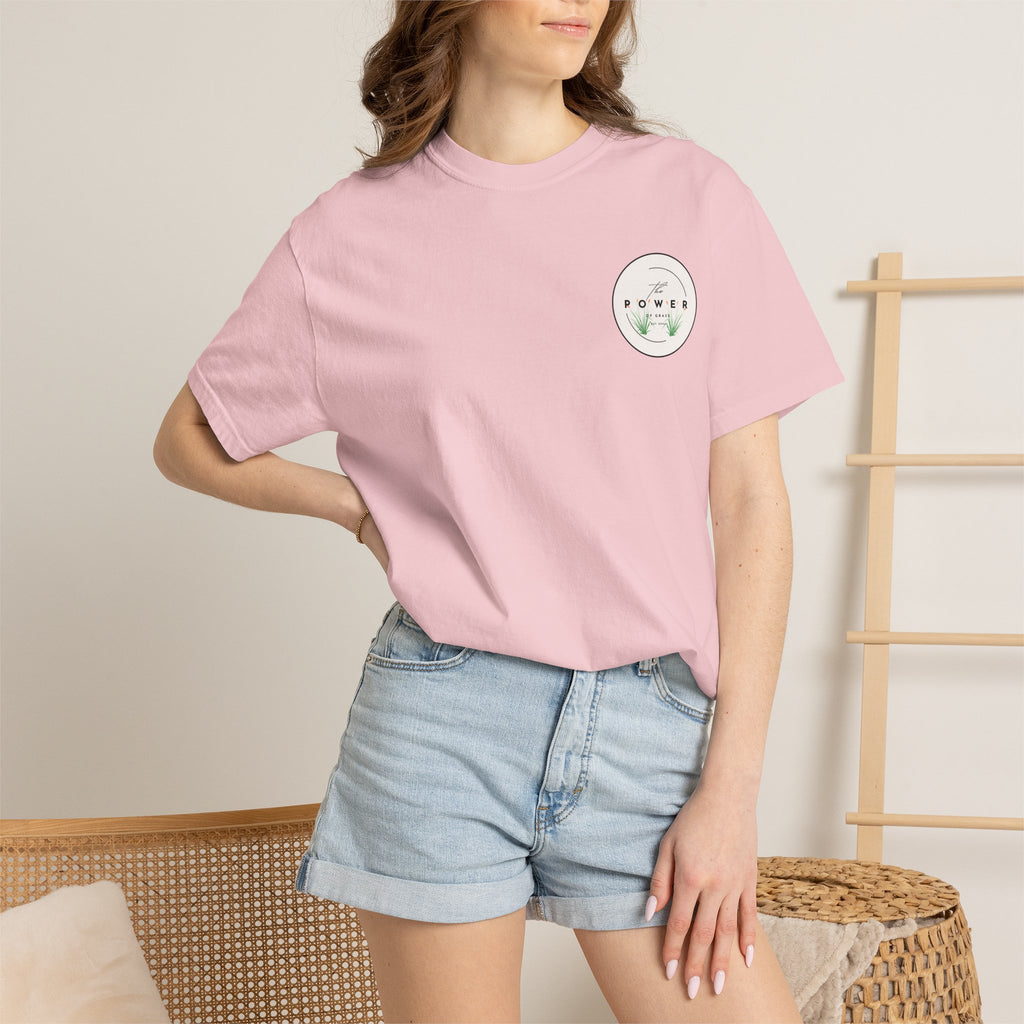Power of Grass Tee — Left Chest, Garment-Dyed Heavyweight