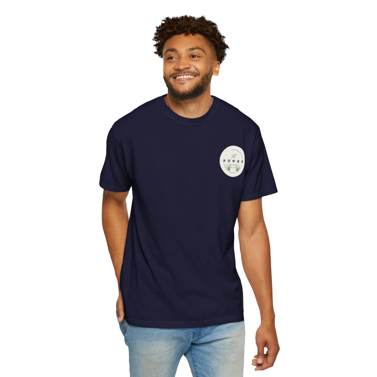 Power of Grass Tee — Left Chest, Garment-Dyed Heavyweight