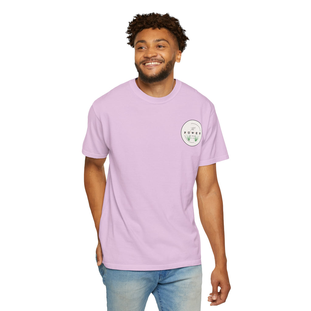 Power of Grass Tee — Left Chest, Garment-Dyed Heavyweight