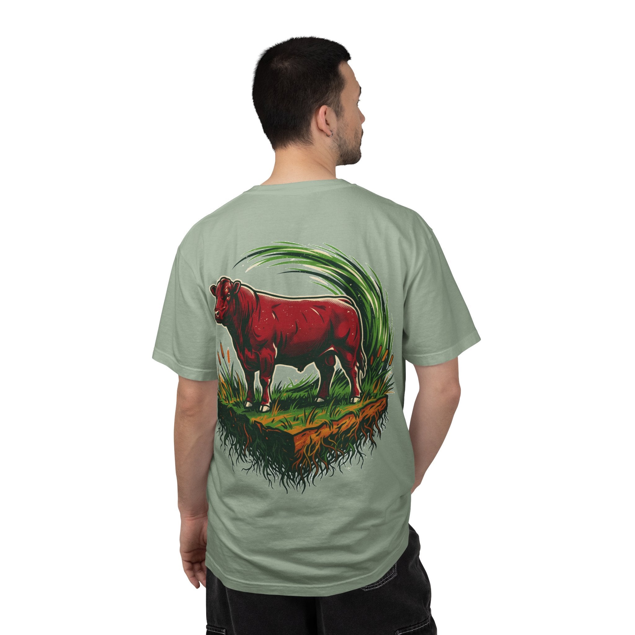 Power of Grass Tee — Back Print, Garment-Dyed Heavyweight