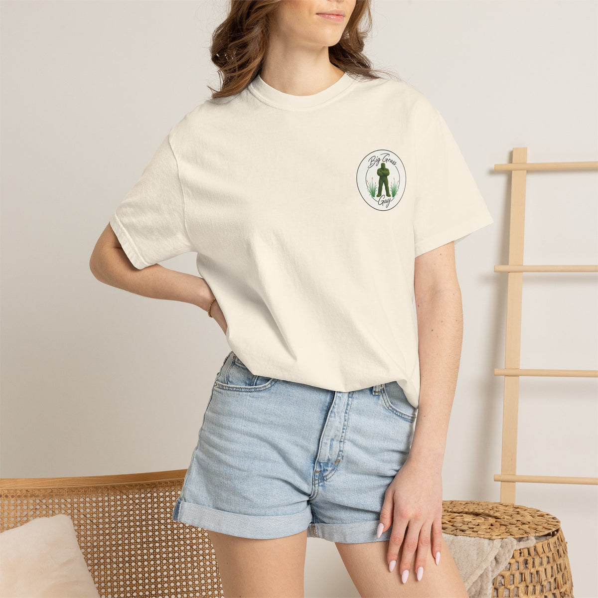 Big Grass Guy Tee — Left Chest Crest