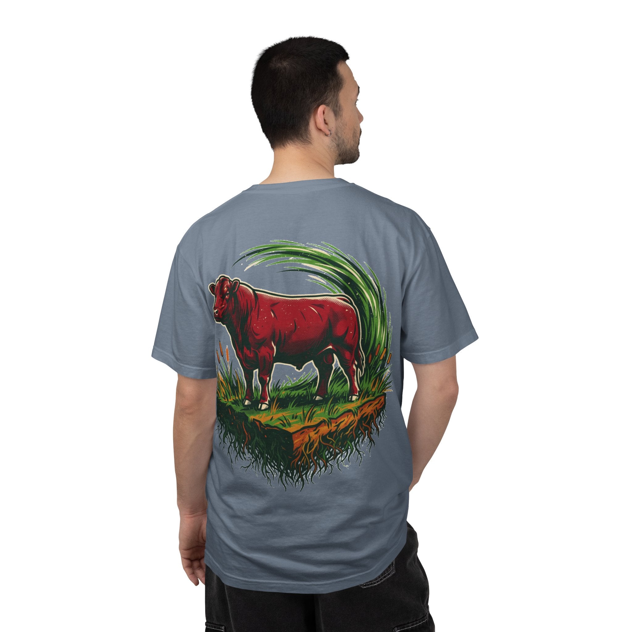 Power of Grass Tee — Back Print, Garment-Dyed Heavyweight