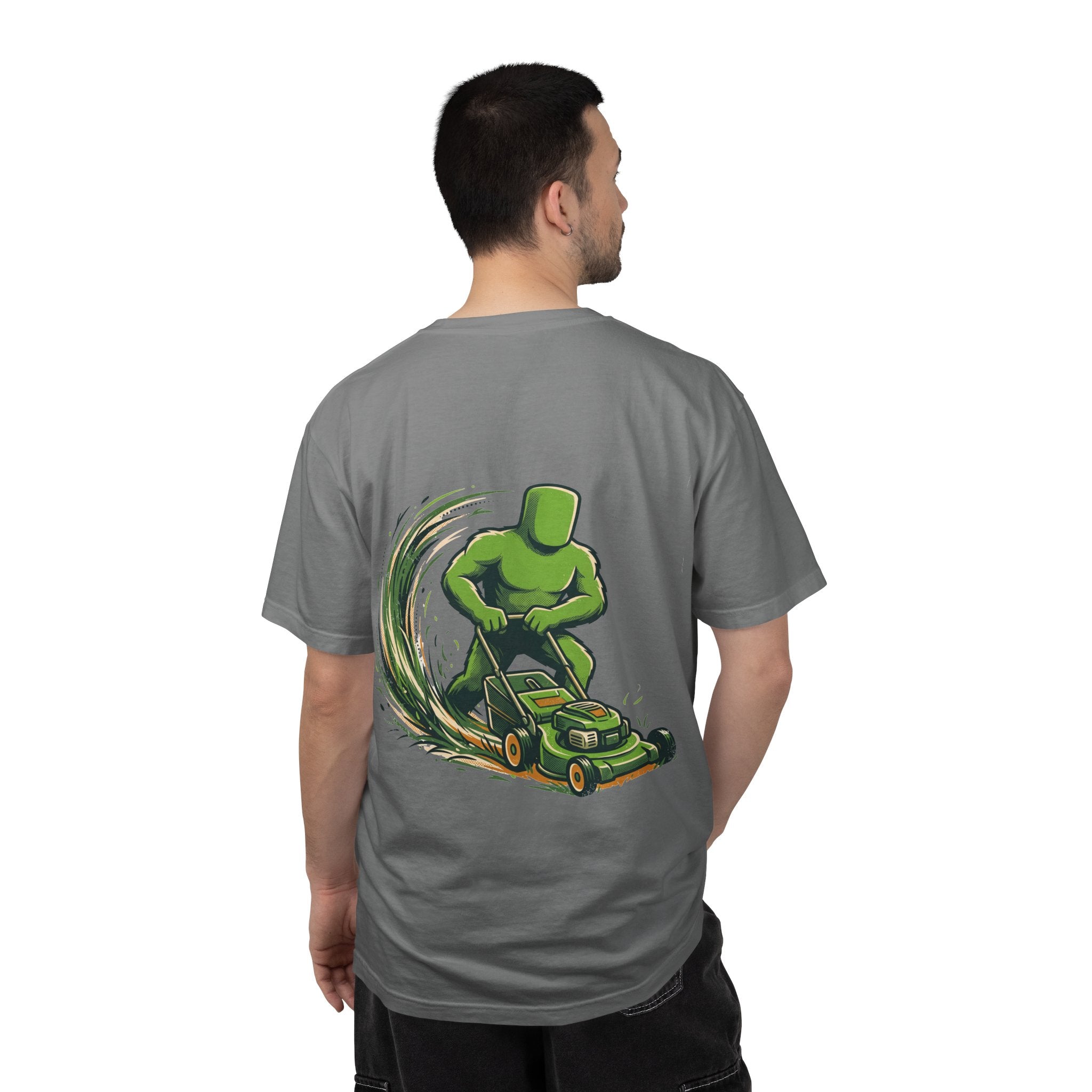 Big Grass Guy Tee — Back Print, Garment-Dyed Heavyweight