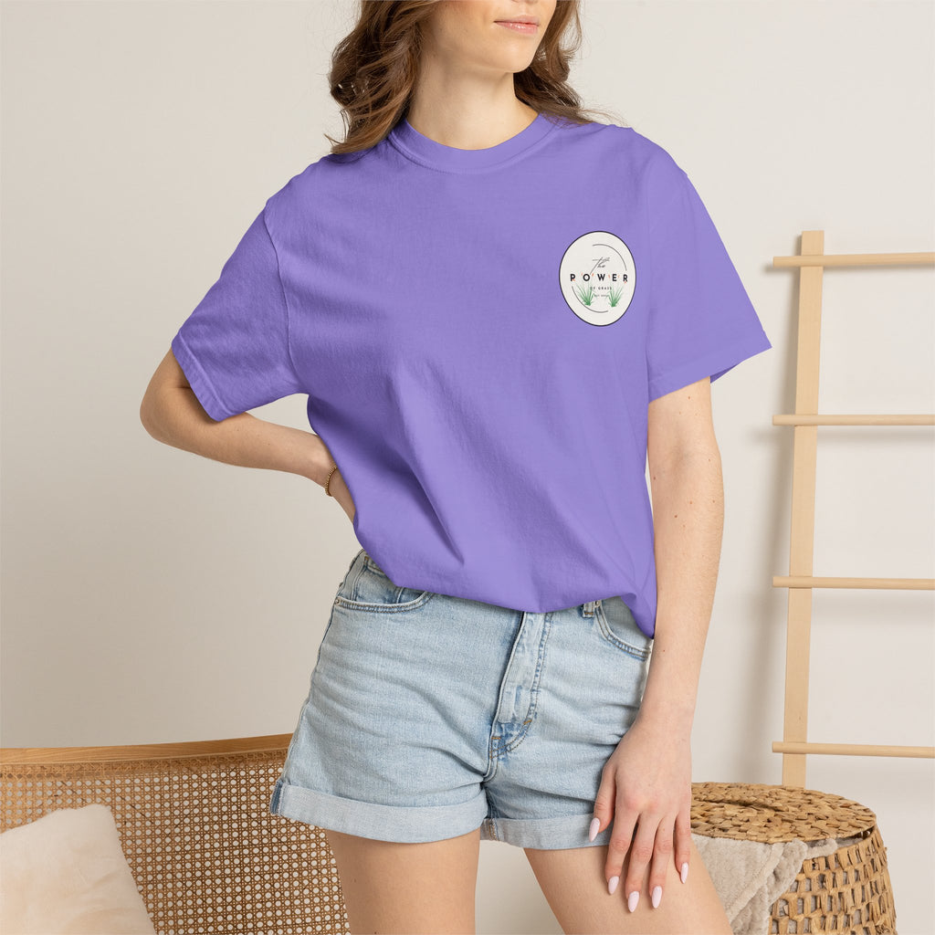 Power of Grass Tee — Left Chest, Garment-Dyed Heavyweight