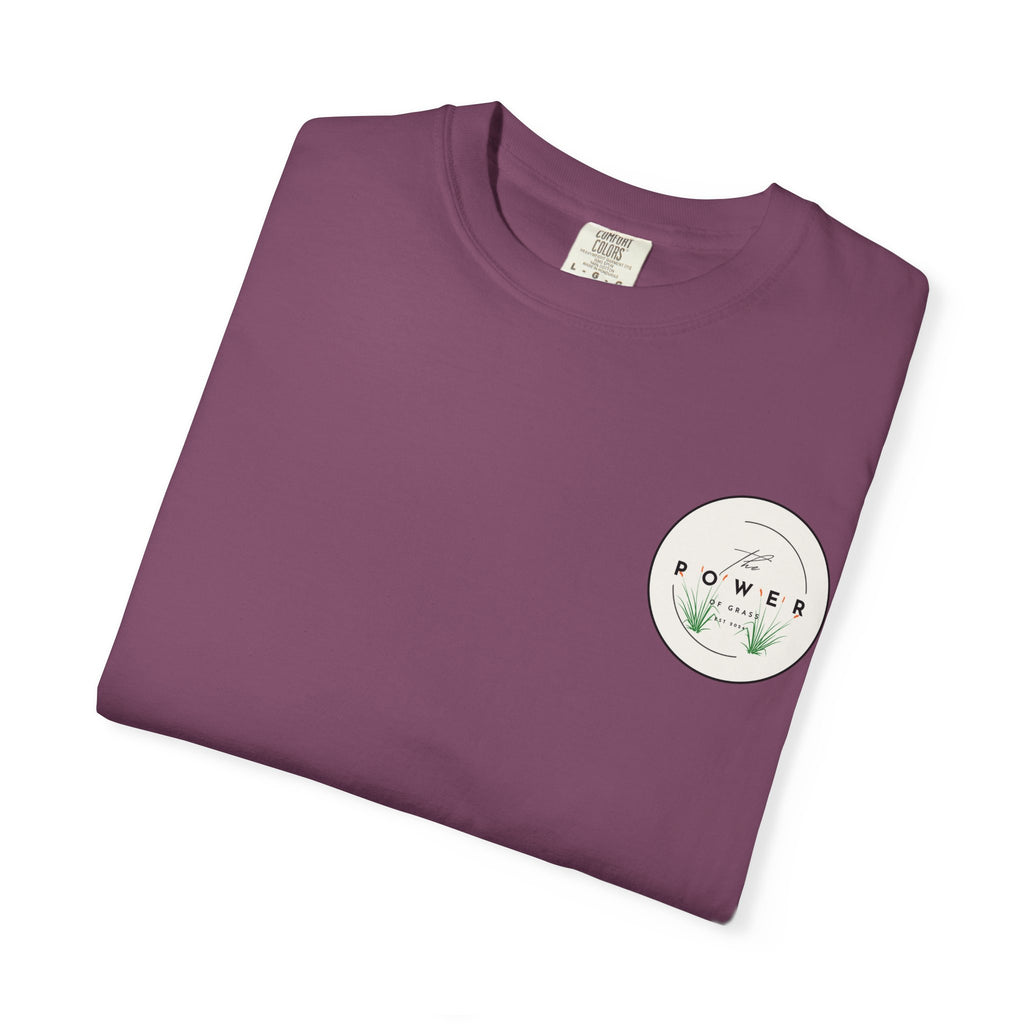 Power of Grass Tee — Left Chest, Garment-Dyed Heavyweight