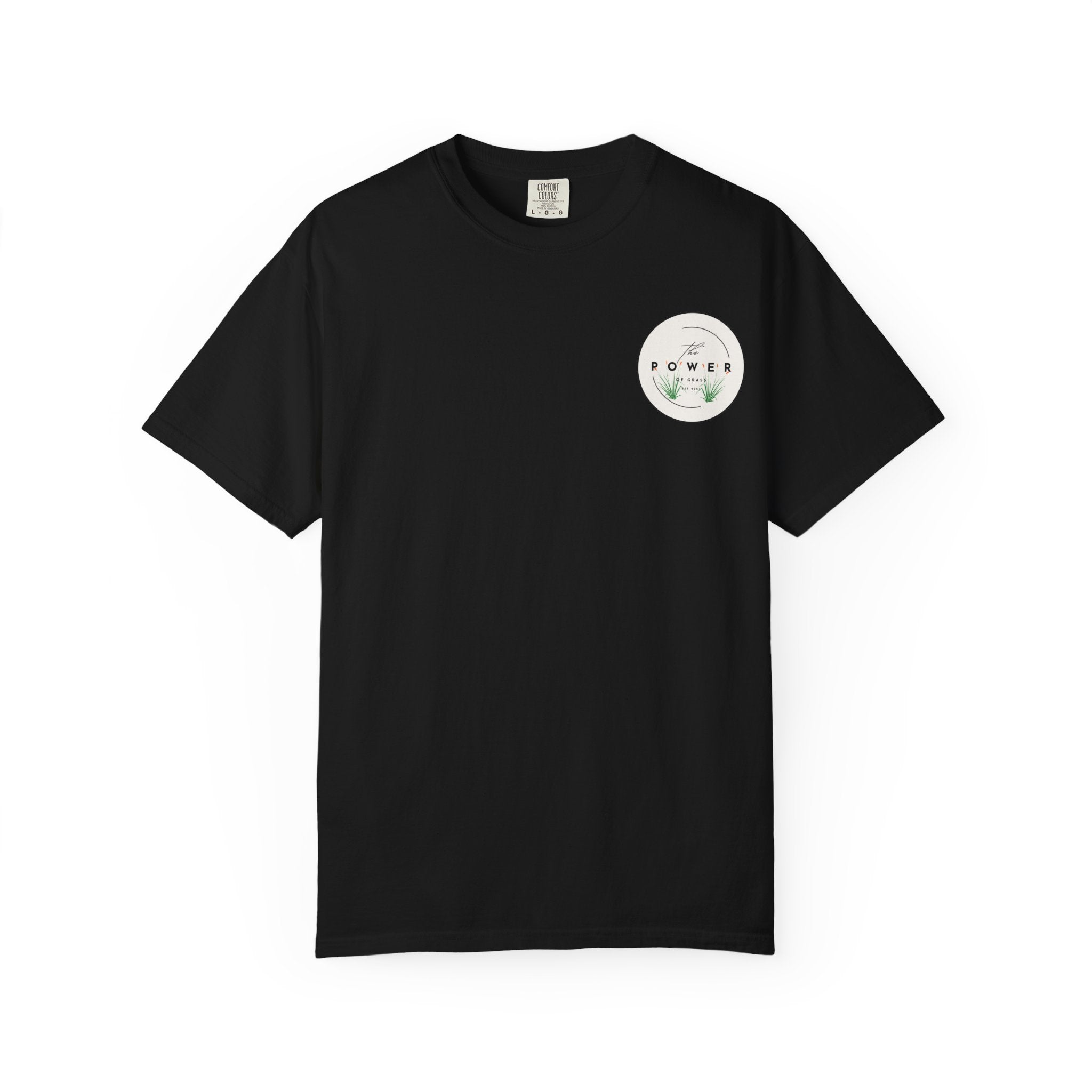 Power of Grass Tee — Left Chest, Garment-Dyed Heavyweight