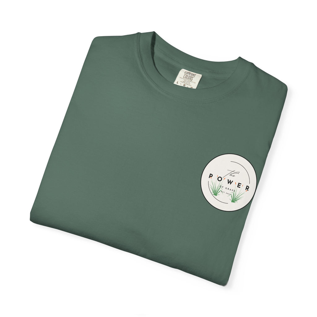 Power of Grass Tee — Left Chest, Garment-Dyed Heavyweight