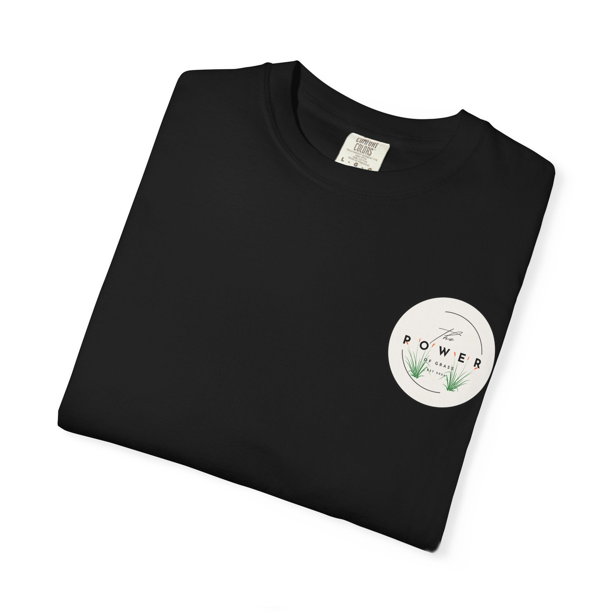 Power of Grass Tee — Left Chest, Garment-Dyed Heavyweight