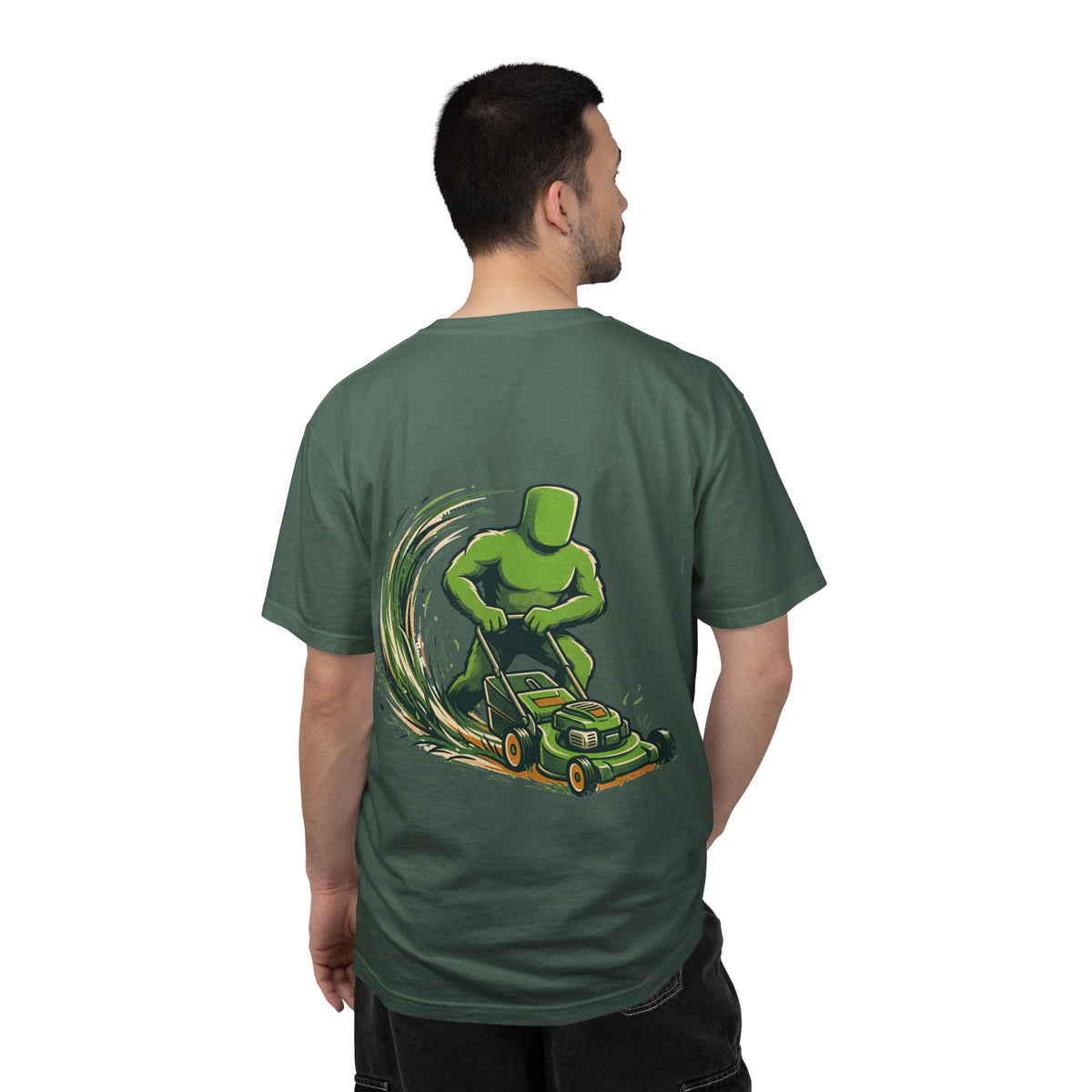 Big Grass Guy Tee — Back Print, Garment-Dyed Heavyweight