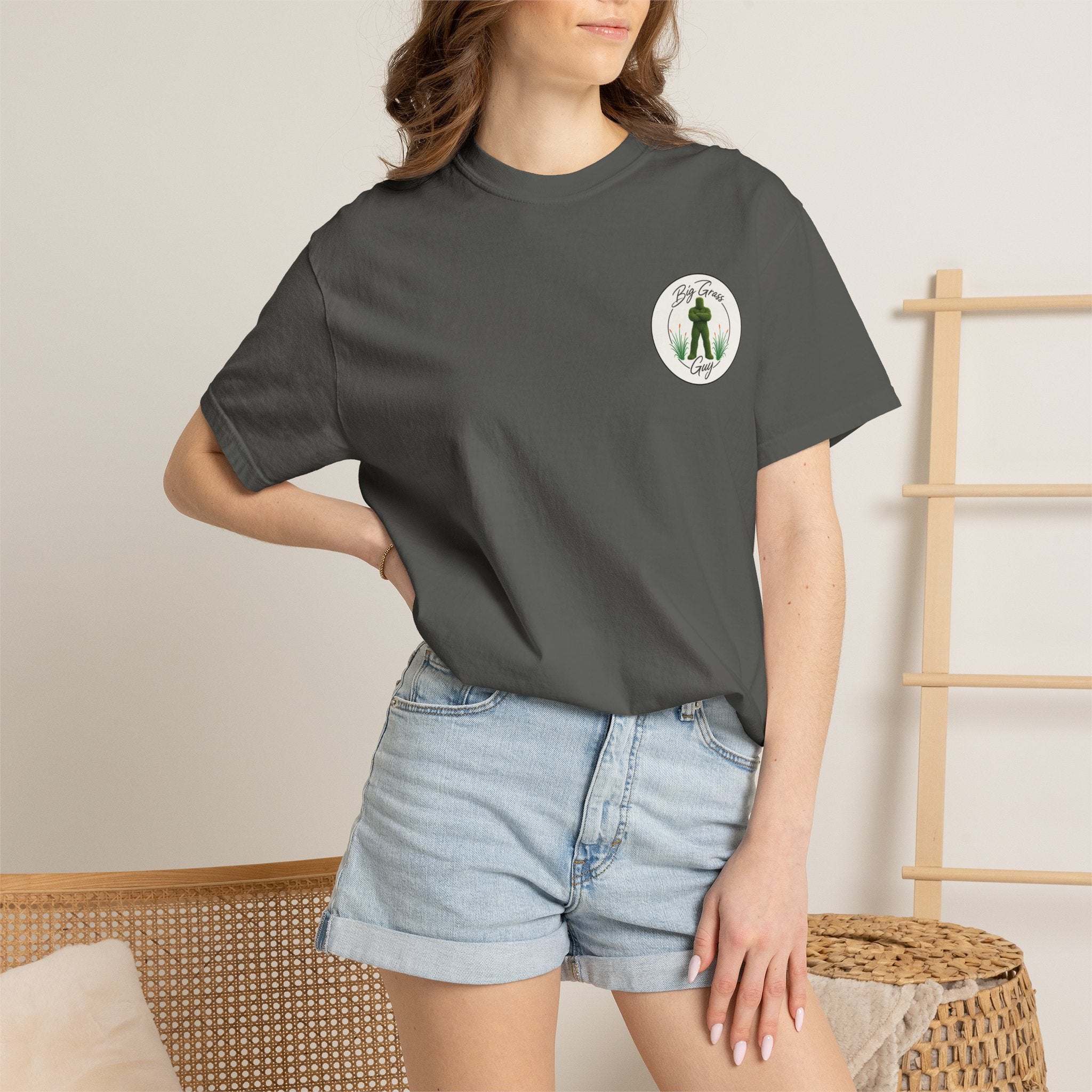 Big Grass Guy Tee — Left Chest Crest