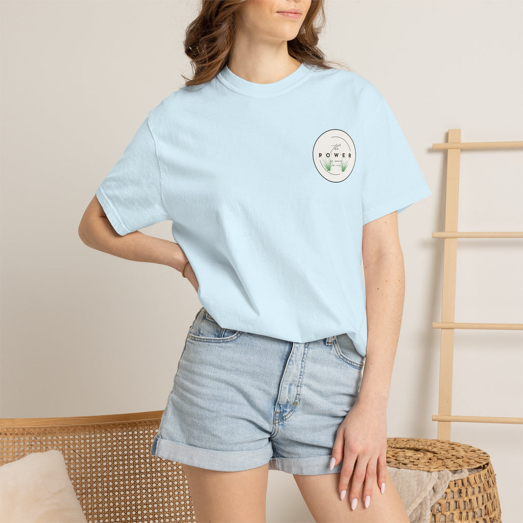 Power of Grass Tee — Left Chest, Garment-Dyed Heavyweight