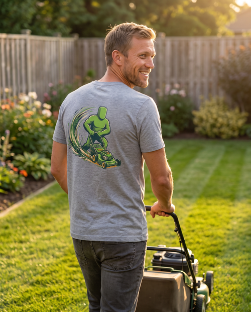 Big Grass Guy Tee — Back Print, Garment-Dyed Heavyweight