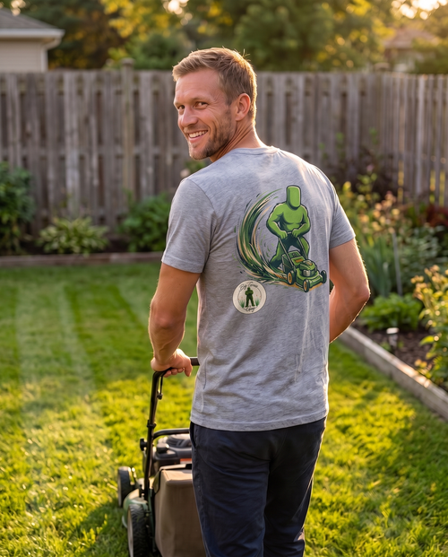 Big Grass Guy Tee — Back Print, Garment-Dyed Heavyweight